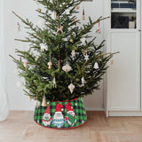 Christbaumständer-Kragen mit Weihnachtsmann-Motiv Weihnachtsbaumrock Baumständer-Verkleidung