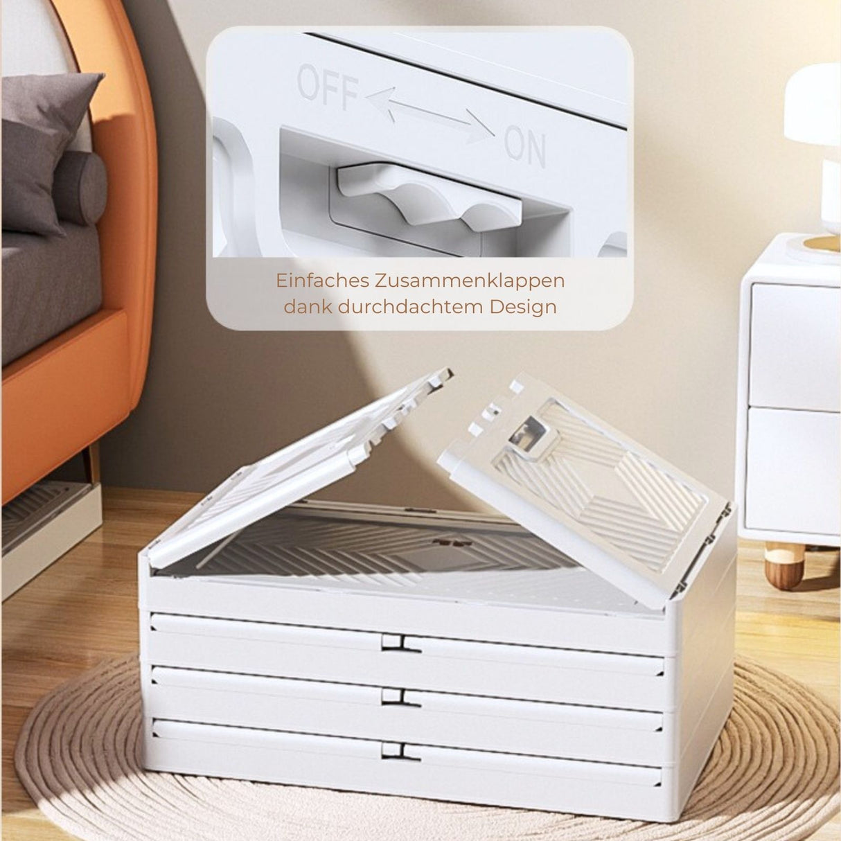 Basismodul 75 Vorratsschrank Faltbox Haushaltsschrank Rollkommode