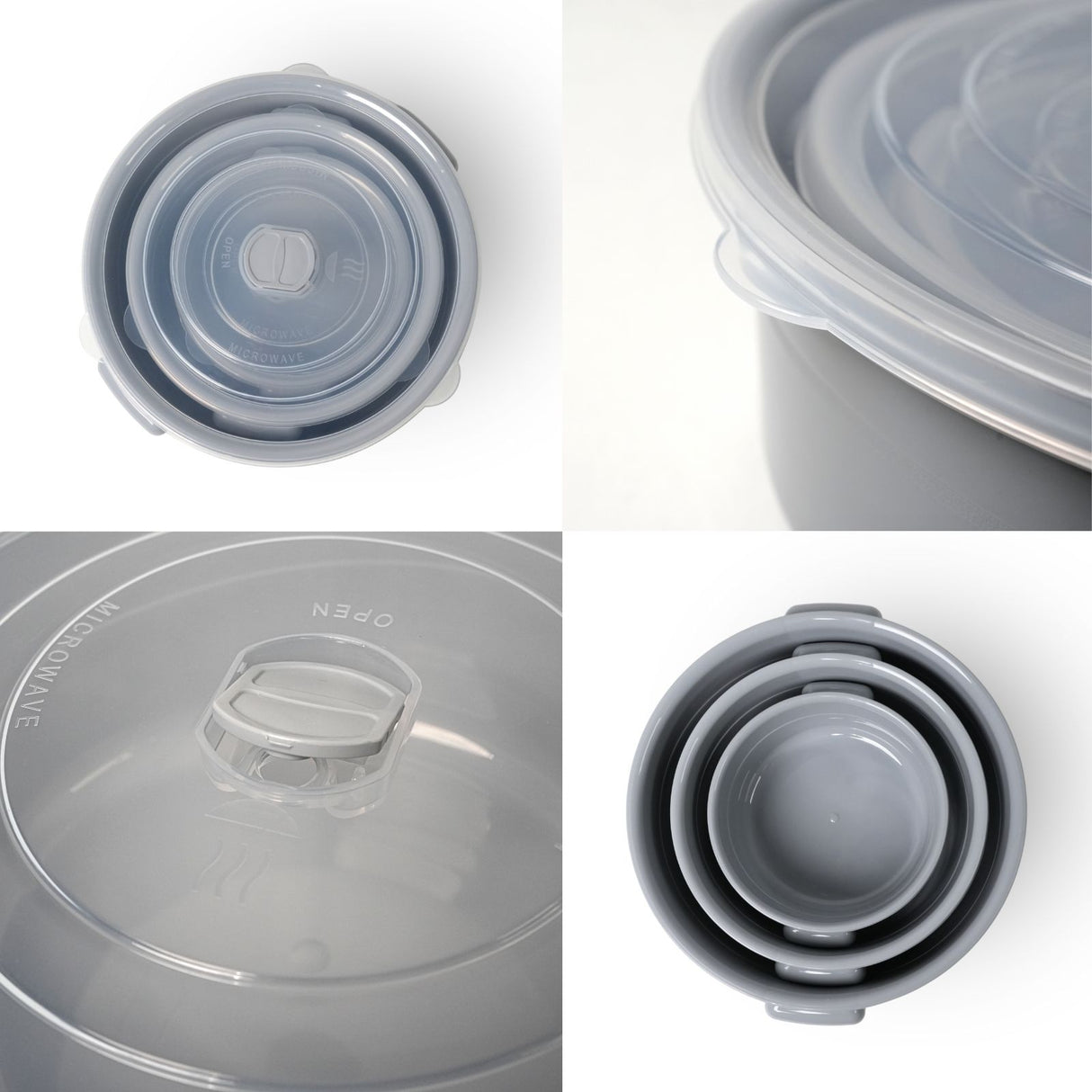 3er-Set Aufbewahrungsdosen Mikrowellendosen Vorratsdosen Gefrierdosen