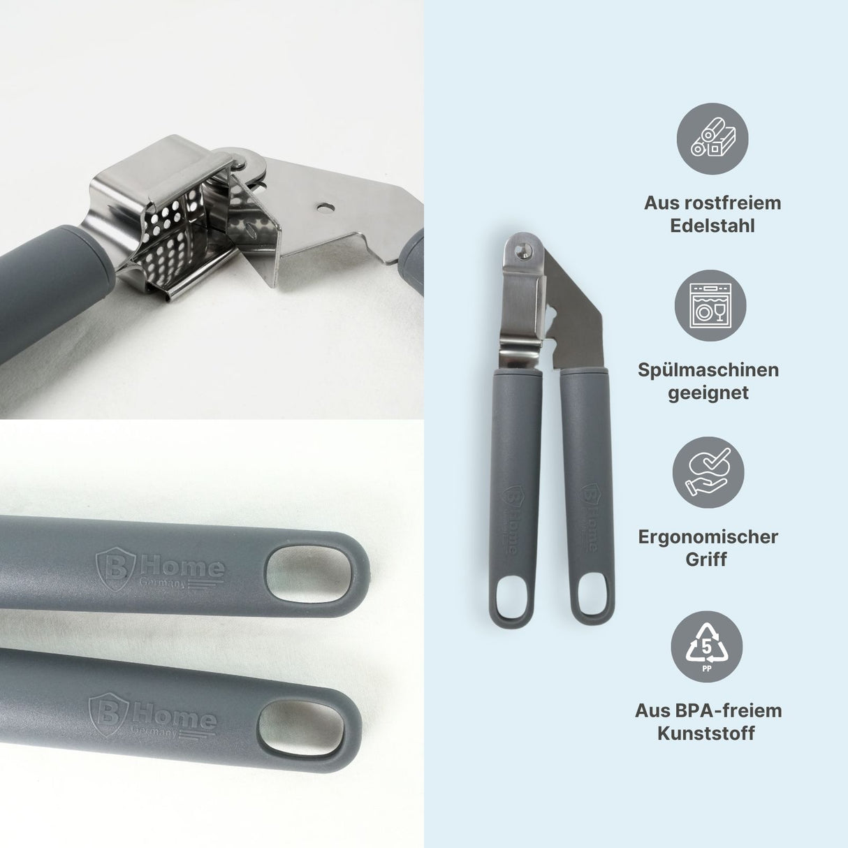 Knoblauchpresse Knoblauchzerkleinerer Knoblipresse Knoblauchquetsche