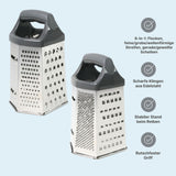 Edelstahl-Küchenreibe Standreibe Sechskantreibe Gemüsereibe Handreibe