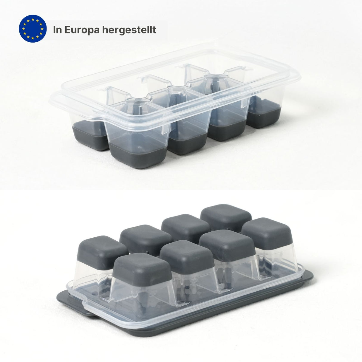 Eiswürfelbehälter mit Deckel Eiswürfelform Eiswürfelschale