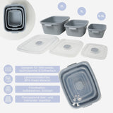 3er-Set Vorratsdosen Gefrierdosen Mikrowellendosen Aufbewahrungsdosen