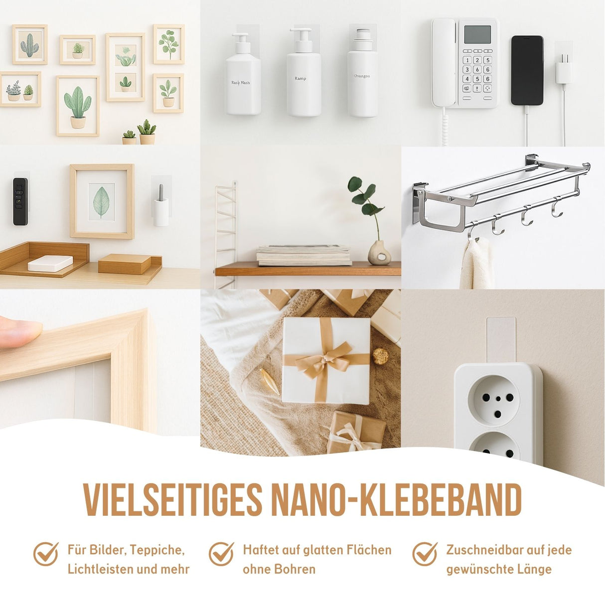 Nano-Tape Montageklebeband Doppelseitiges Klebeband Nano-Klebeband