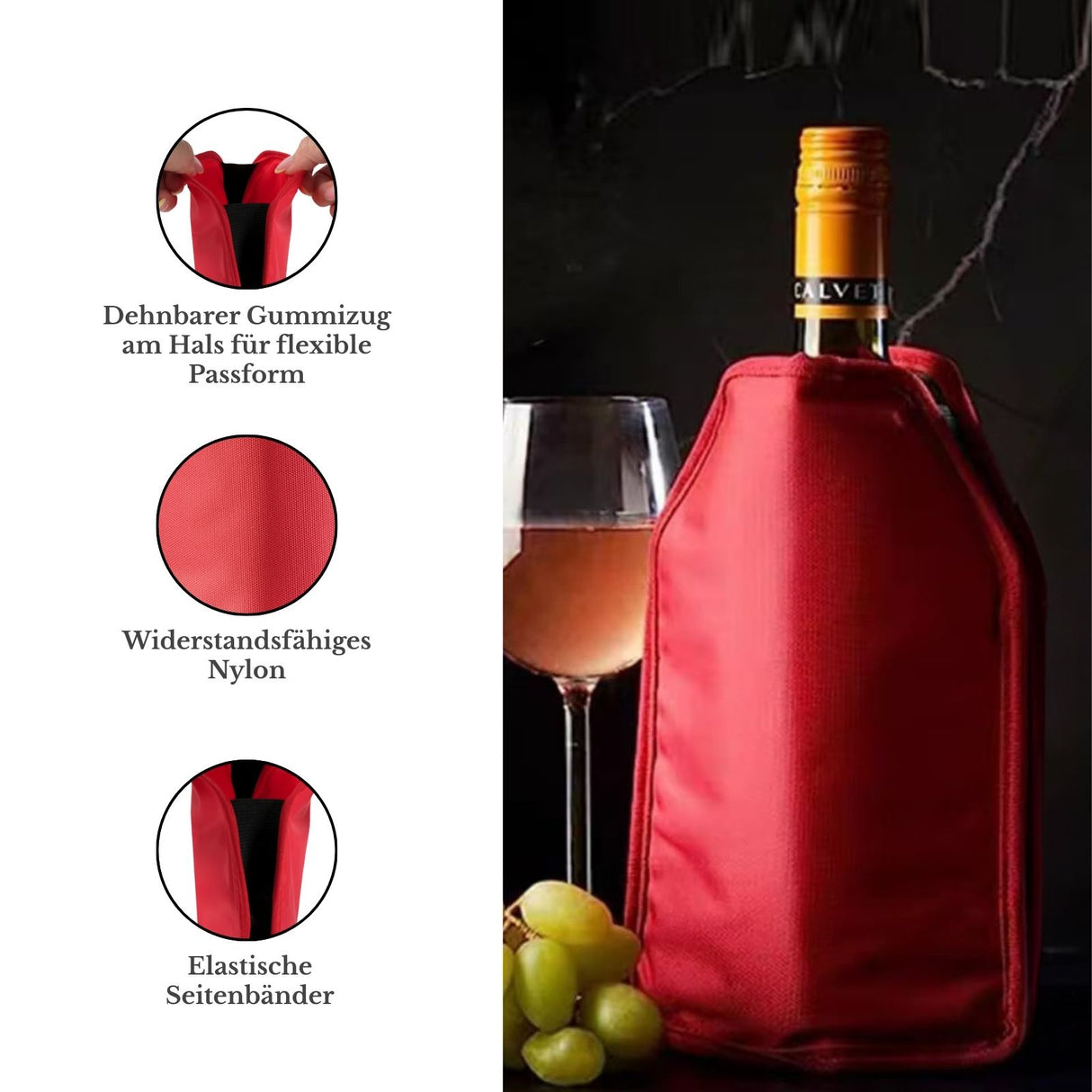 Weinflaschen-Kühler Weinkühler Weinhülle Weinkühltasche Kühltasche