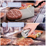 5-tlg. Burger-Set Burgerpresse Schmelzglocke Patty-Wender Ei-Ring Streuer