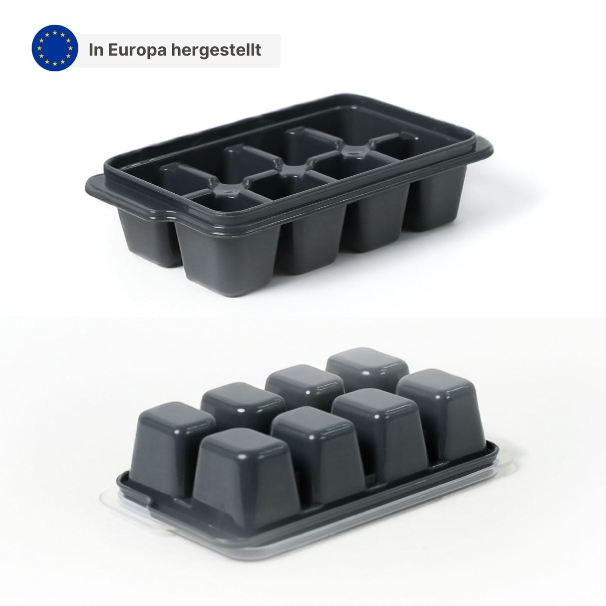Eiswürfelschale mit Deckel Eiswürfelform Eiswürfelbehälter