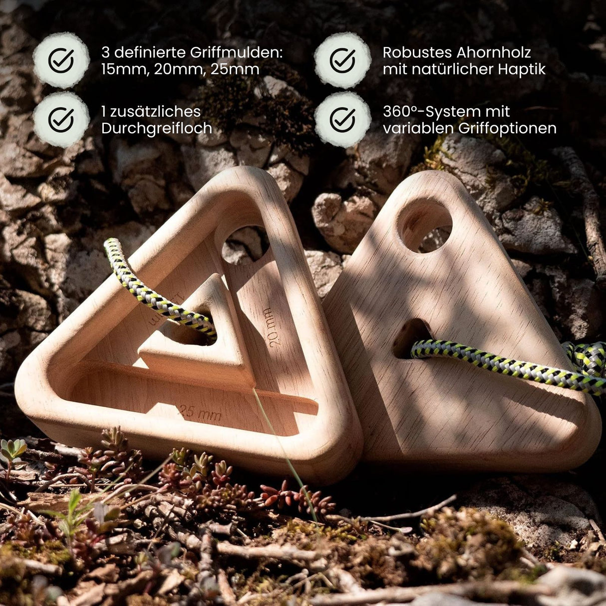 2er-Set Hangboard Dreieck Kletterzubehör Fingerboard Kletterbrett