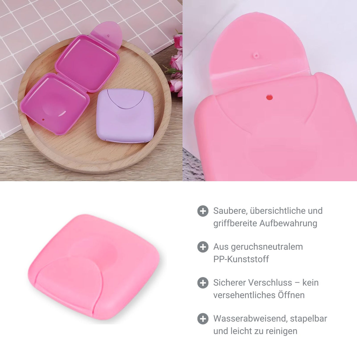 3er-Set Aufbewahrungsbox für Hygieneartikel Pflasterdose Reisedose Dose