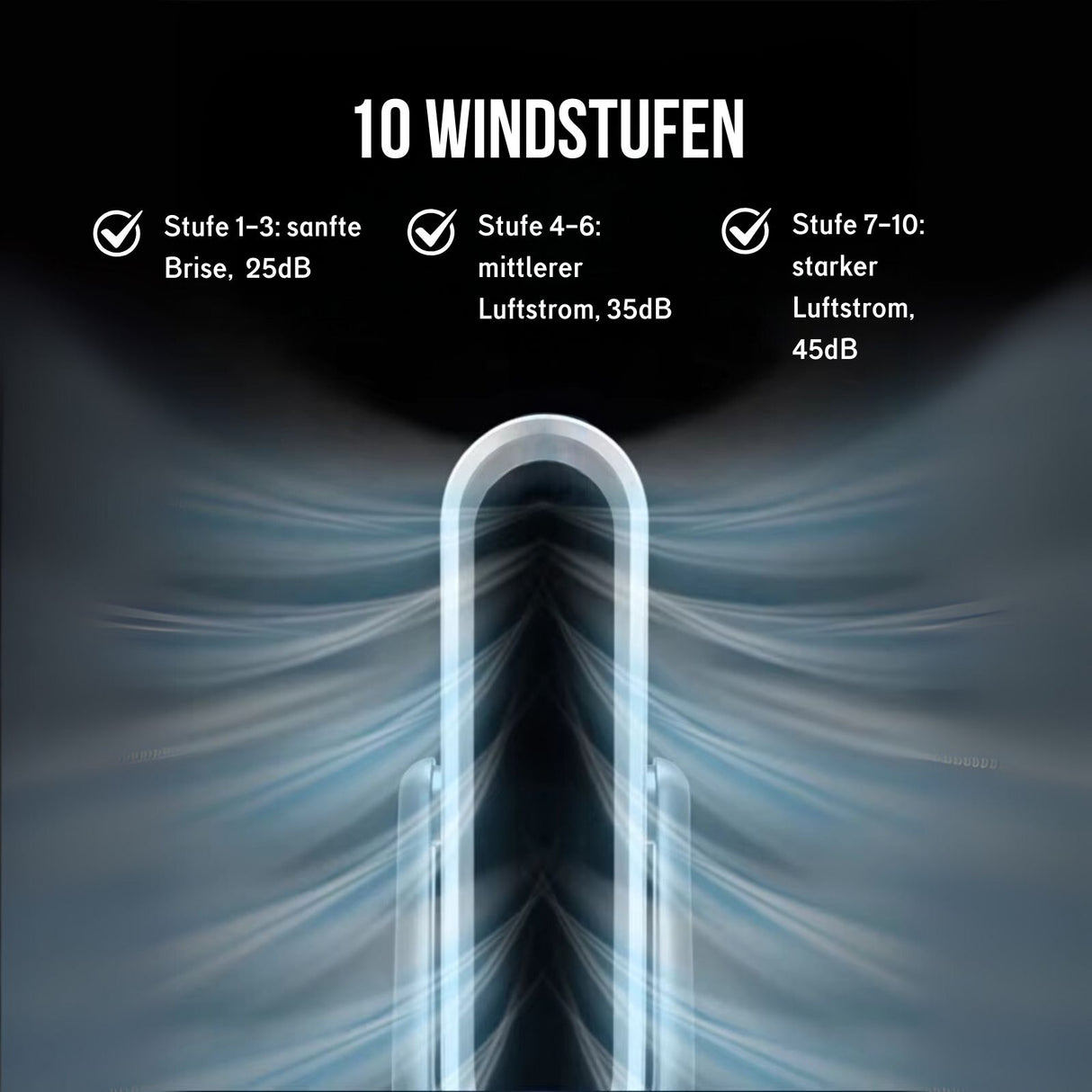 Rotierender Turmventilator Standventilator Säulenventilator Ventilator