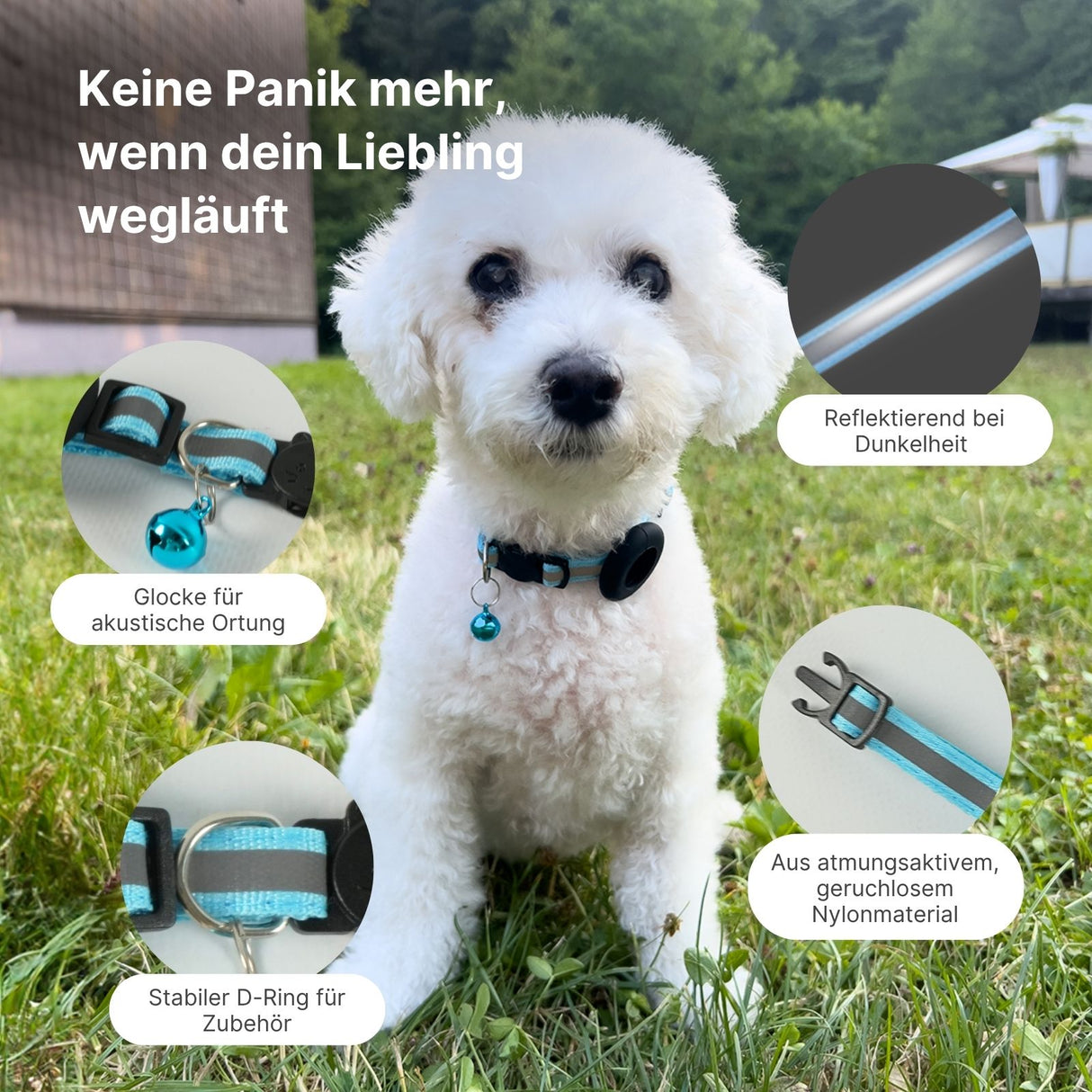 Katzenhalsband mit Airtag-Halterung Halsband Hundehalsband