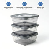 14-tlg. Frischhaltedosen-Set Vorratsdosen Meal-Prep-Dosen Gefrierdosen