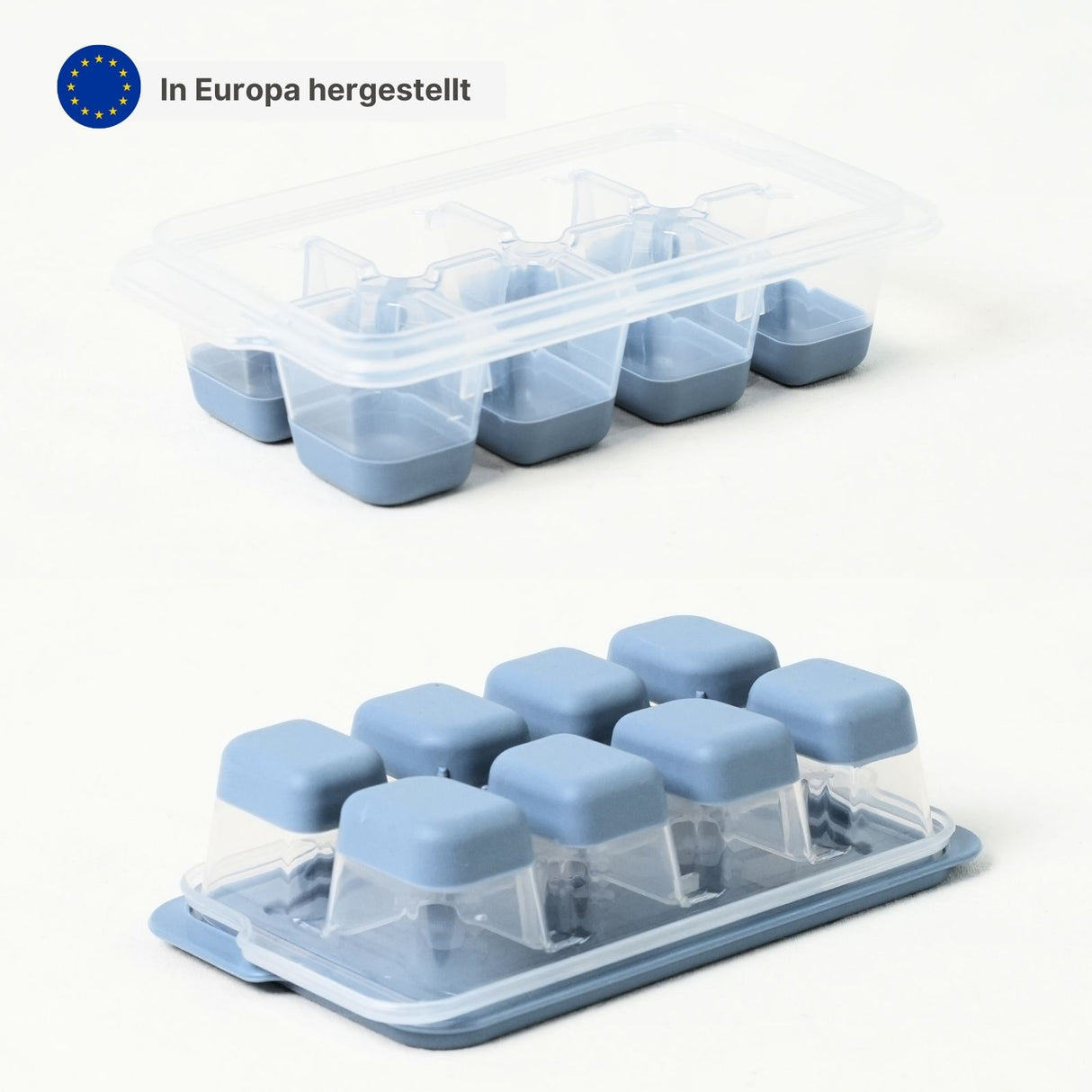 3er-Set Eiswürfelformen mit Deckel Eiswürfelbehälter Eiswürfelschalen