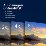 USB-C zu DP Anschluss 2m USB-Typ-C zu DP Kabel USB-C zu DisplayPort