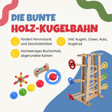 Holz-Kugelbahn Achterbahn Murmelbahn Holzspielzeug Kinderspielzeug