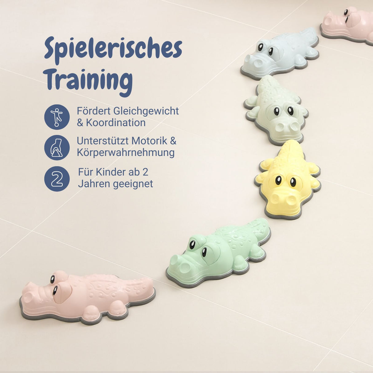 Balanciersteine Fluss-Steine Balancespiel Balance Trainer Trittsteine