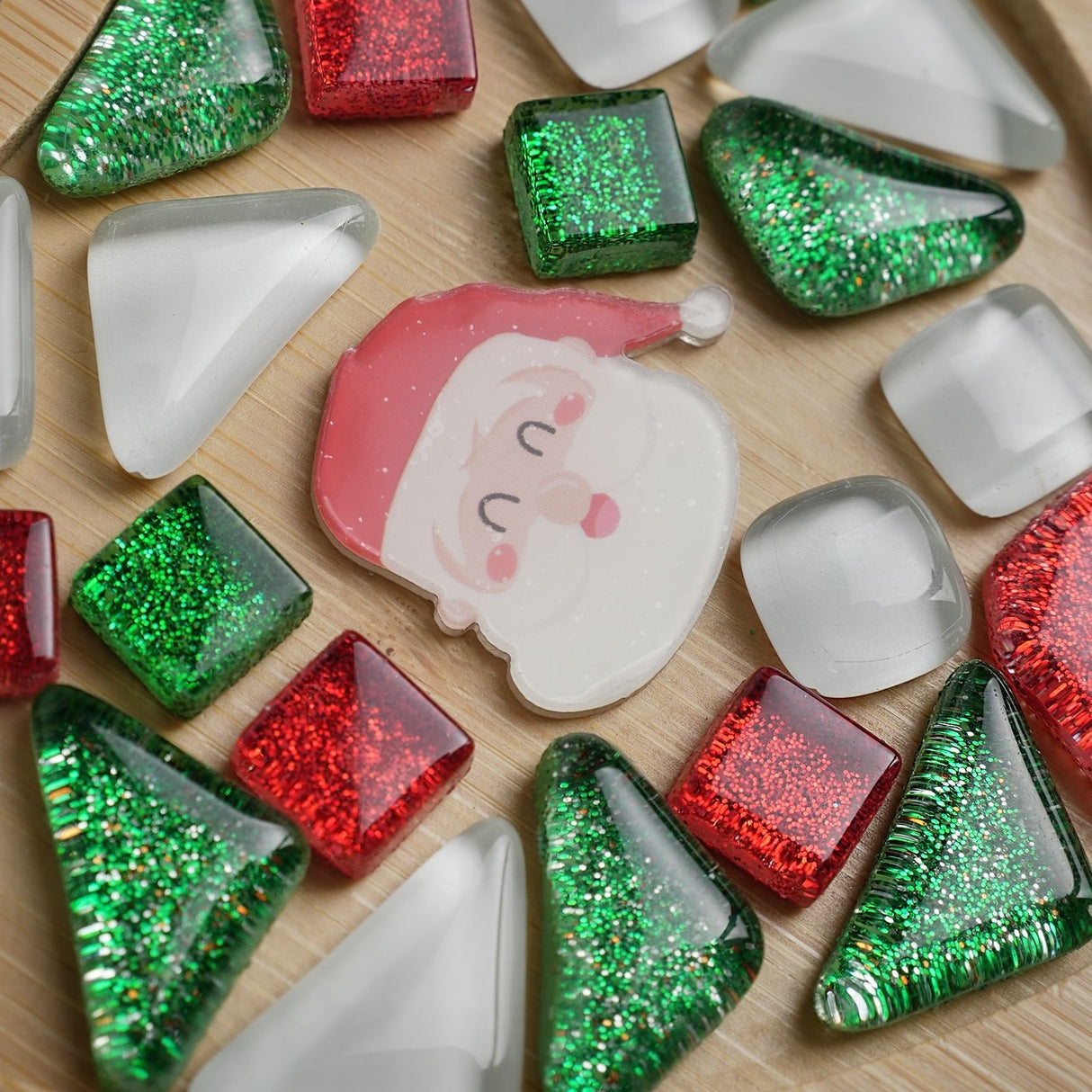 DIY-Mosaik-Bastelset Weihnachtsmann Mosaik-Untersetzer Herz-Untersetzer
