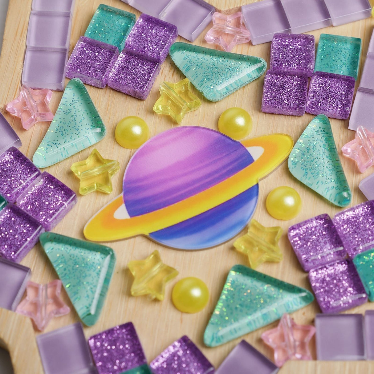 DIY-Mosaik-Bastelset Saturn Mosaik-Untersetzer Stern-Untersetzer