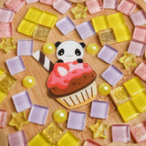 DIY-Mosaik-Bastelset Panda Mosaik-Untersetzer Blumen-Untersetzer