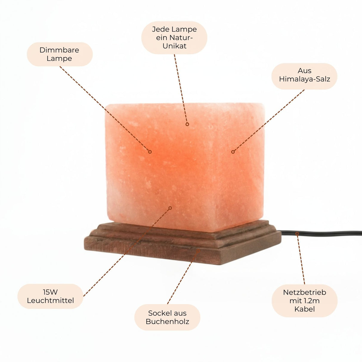 Himalaya-Salzlampe Dekotischlampe Salzkristalllampe Kristallsalzleuchte