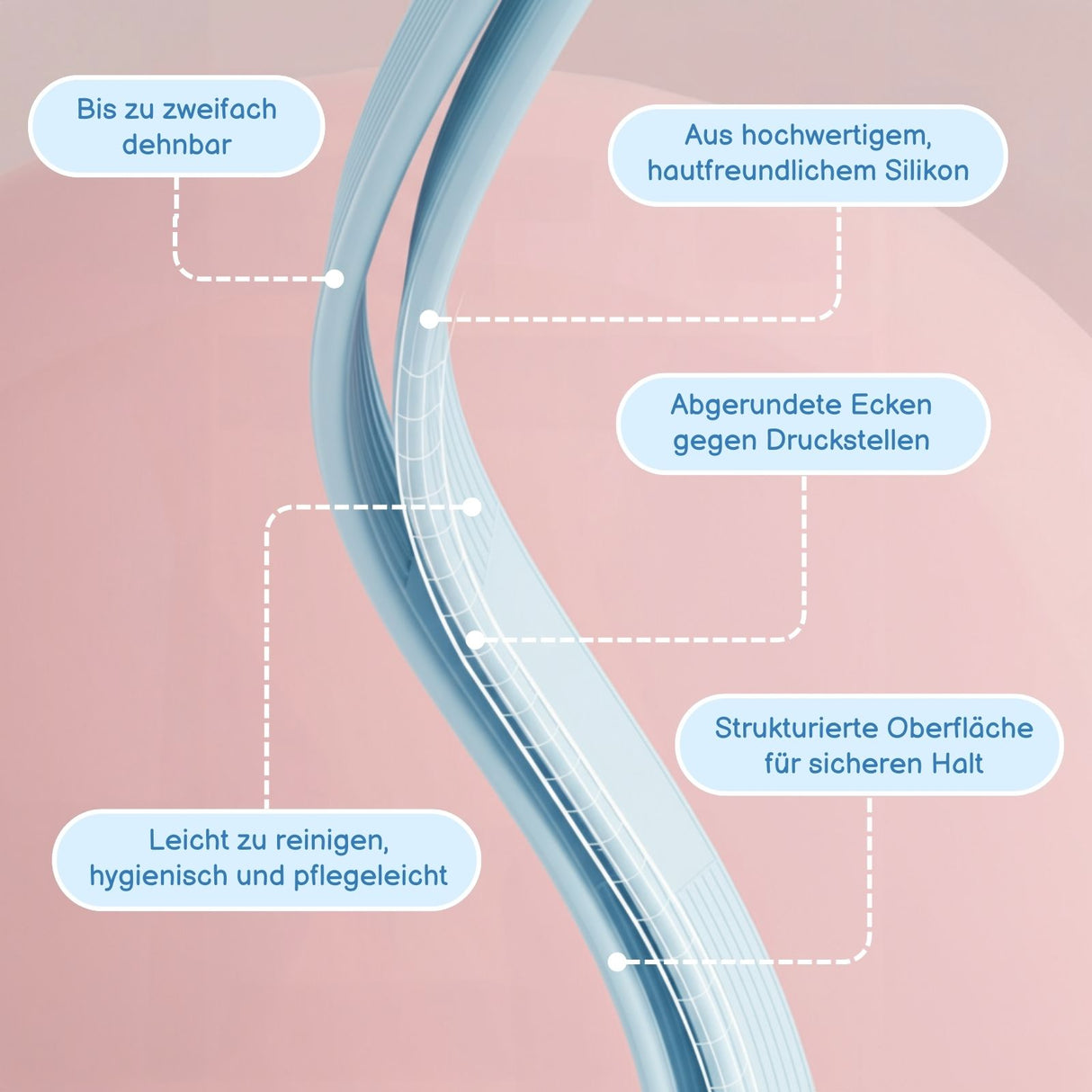 3-tlg. Set Fitnessband Resistance Band Sportband Powerband Übungsband