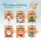 DIY Adventskalender Adventskalender-Säckli Weihnachts-Tüten Tütenset