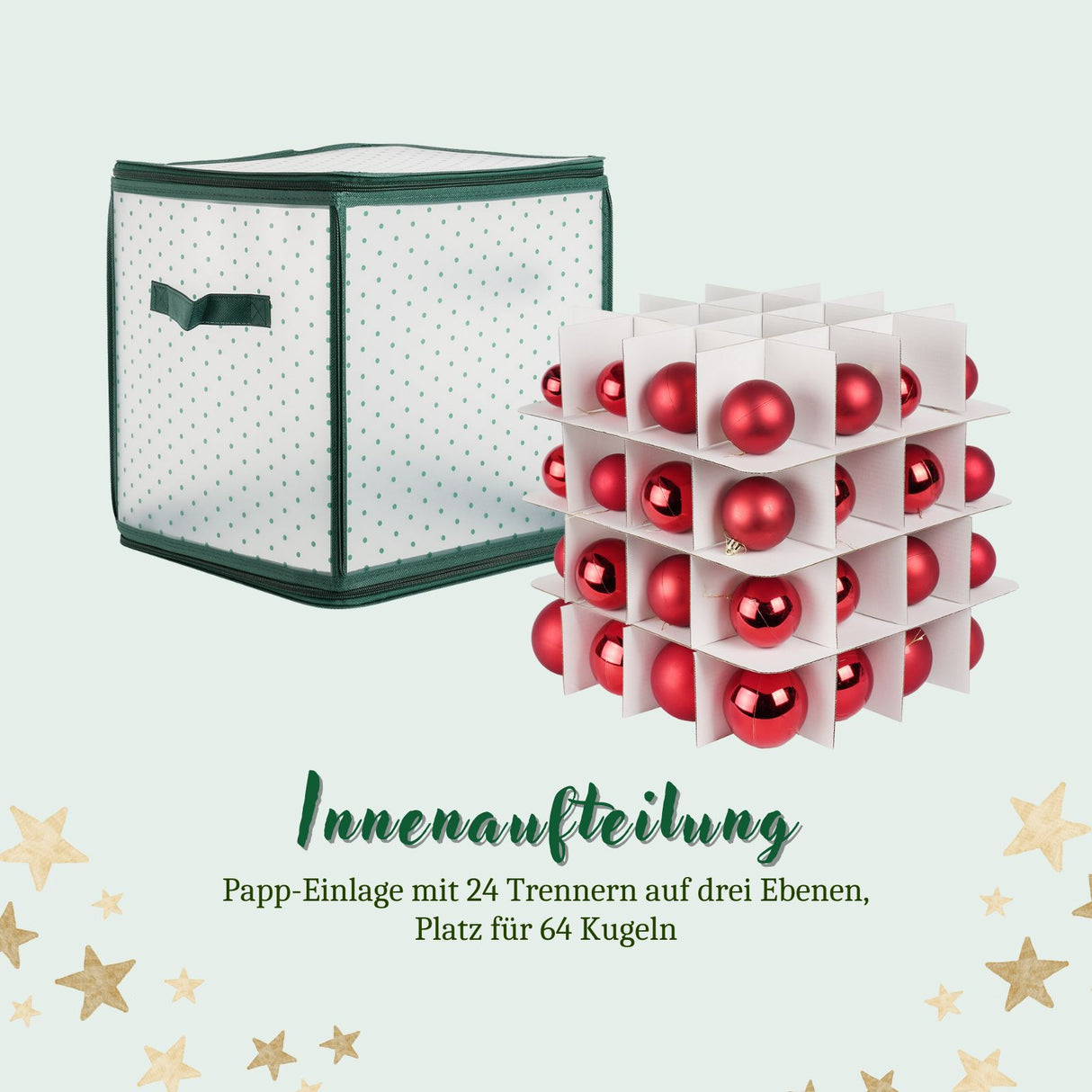 Sortierbox Aufbewahrungsbox für Christbaumkugeln Aufbewahrungstasche