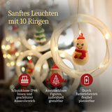 LED Weihnachtslichterkette 3m Ringlichterkette Leuchtvorhang mit Ringen