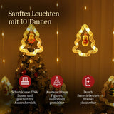 LED Weihnachtslichterkette 3m Leuchtkette mit Tannenbäumen Lichtvorhang