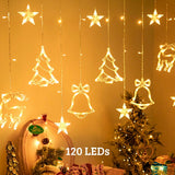 LED Weihnachtslichtervorhang 3.4m Weihnachtsvorhanglichter Leuchtkette