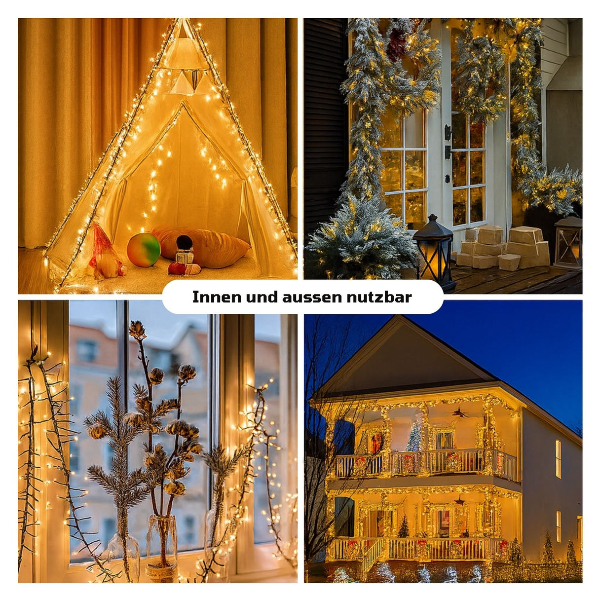 LED Weihnachtslichterkette Cluster-Lichterkette Weihnachtsbeleuchtung