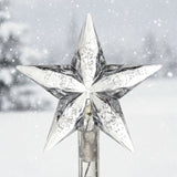 4er-Set LED Solar-Spiralbaum Lichterkette Weihnachtsdeko Solarleuchte