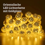 Marokkanische LED Lichterkette 1.5m Orientalische Deko Beleuchtung