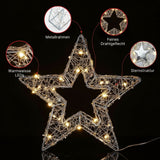 LED-Dekostern offen 3D Leuchtstern Drahtstern Weihnachtsstern