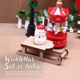 21-tlg. Wichteltür-Set Miniaturwelt Weihnachtsdeko Elfentür-Zubehör