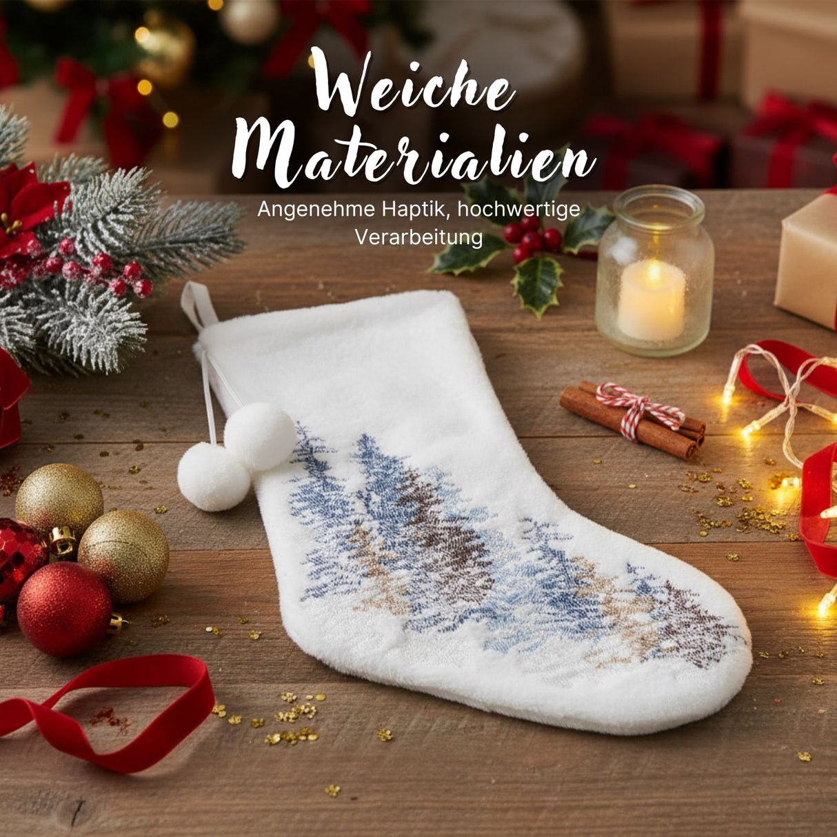 Weihnachtsstiefel Weihnachtsdeko Weihnachtsstrumpf Nikolausstrumpf