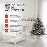 Weihnachtsbaum 120cm mit Schnee Kunsttanne Christbaum Tannenbaum