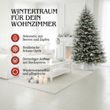 Weihnachtsbaum 210cm mit Schnee Christbaum Tannenbaum Kunsttanne