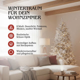 Weihnachtsbaum 180cm mit Schnee und LED Christbaum Kunsttanne Tanne