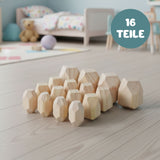 16-tlg. Set Stapelsteine Holz-Balanciersteine Bausteine zum Stapeln