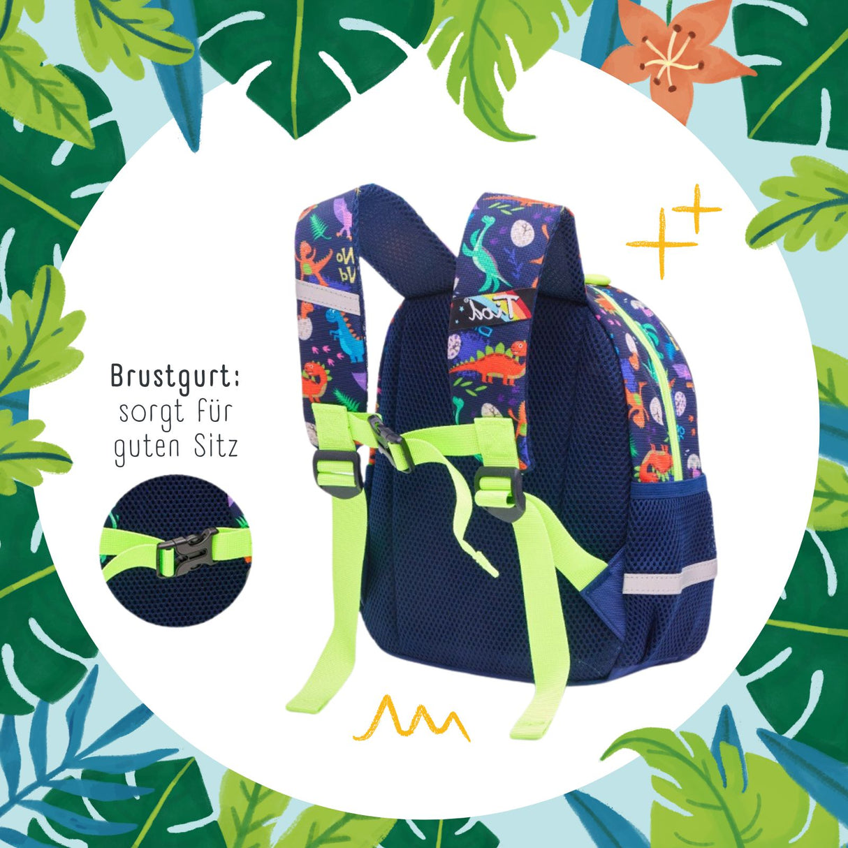 Dinosaurier-Rucksack Kinderrucksack Kindergartenrucksack Dino-Rucksack