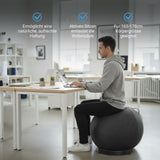Sitzball mit Schutzhülle Fitnessball Yoga-Ball Gymnastikball