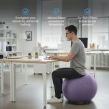 Sitzball mit Schutzhülle Gymnastikball Fitnessball Yoga-Ball