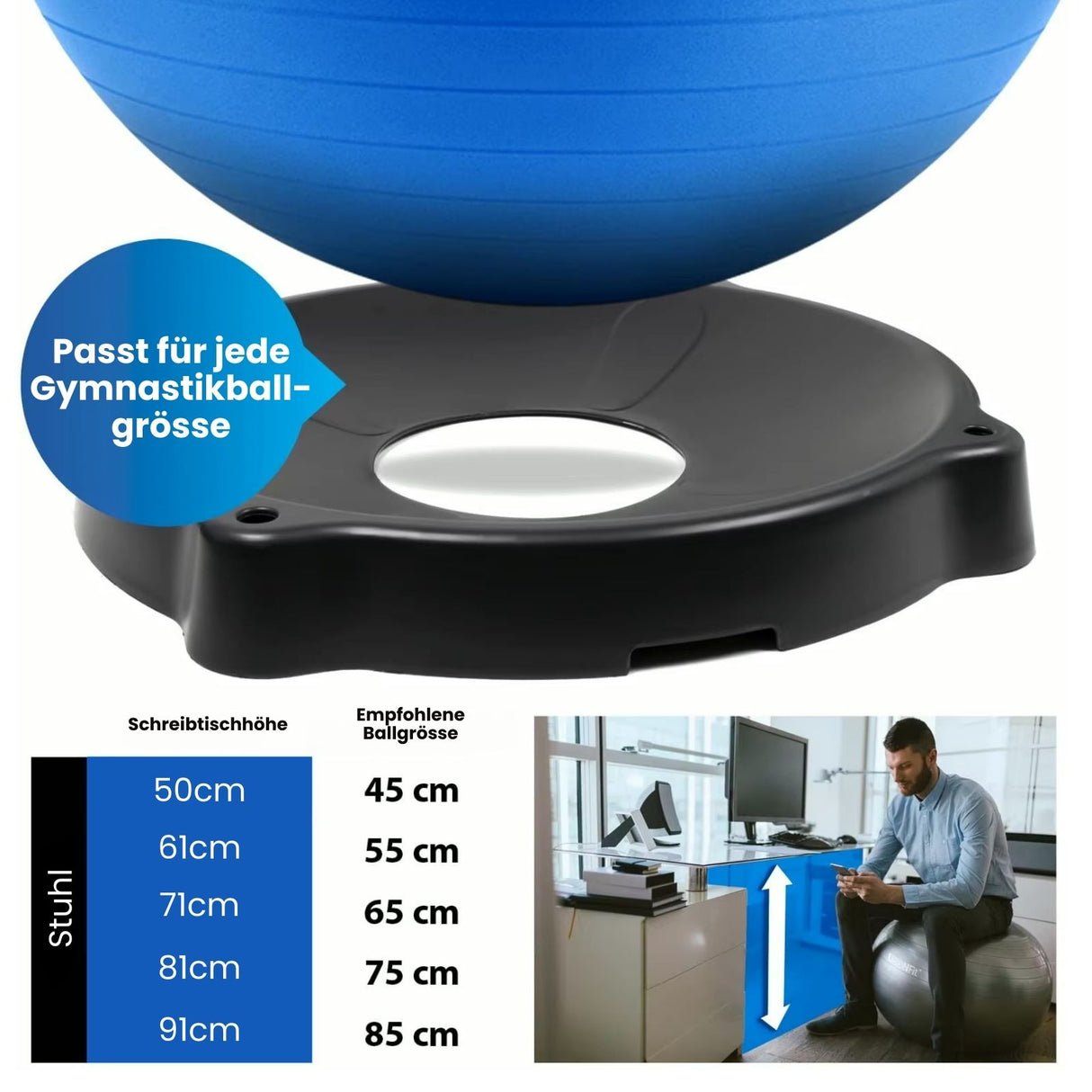 Gymnastikball-Ring Ballschale Sitzball-Halter Yogaball-Halterung