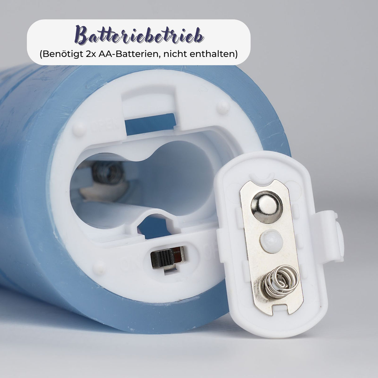 5er-Set LED Stumpenkerze mit Lichterkette Elektronische Echtwachskerze