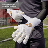 Fussballhandschuhe Invictus White Gold Gr. 10 Torwart Goalie Handschuhe