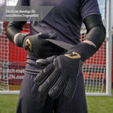 Fussballhandschuhe Invictus Black Gold Gr. 9 Torwart Goalie Handschuhe