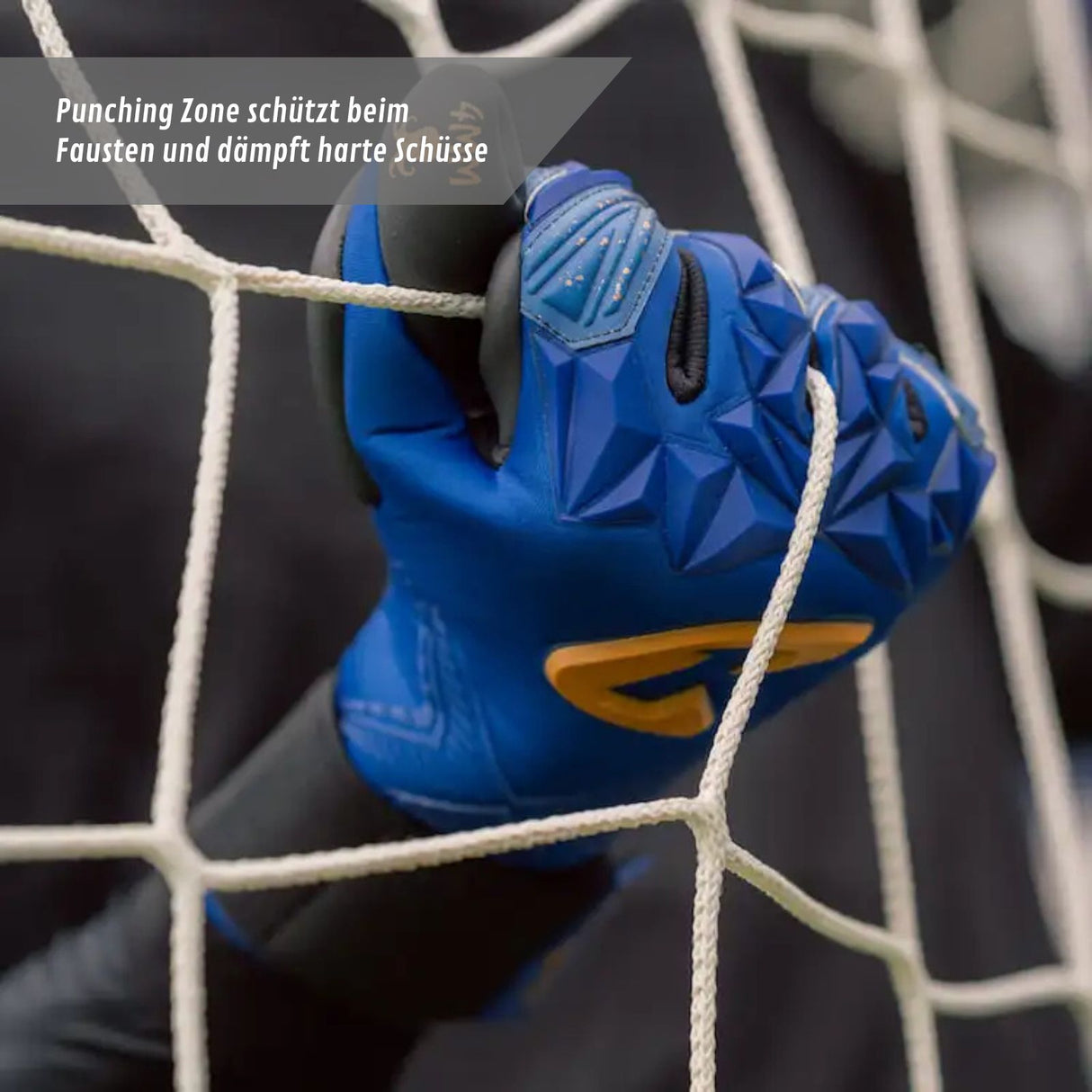 Fussballhandschuhe Pulse X Blue Gr. 10 Torwart Goalie Handschuhe