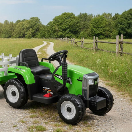Elektro-Traktor für Kinder Elektroauto mit Anhänger Kinderfahrzeug
