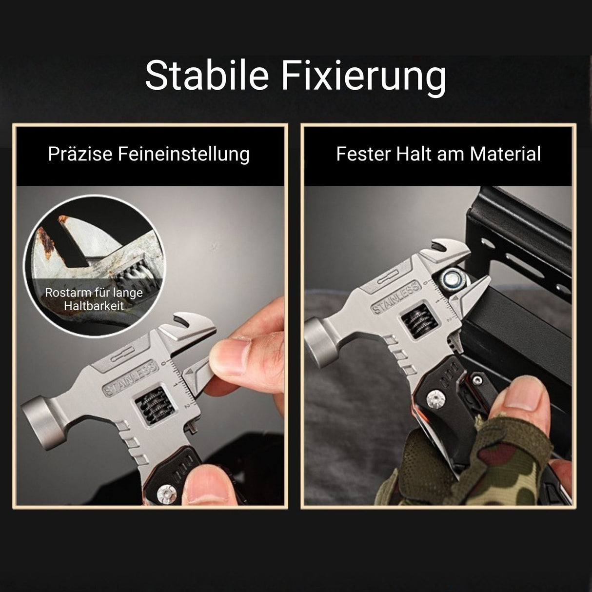 18in1 Multifunktionswerkzeug Multitool mit Hammer Outdoor-Werkzeug